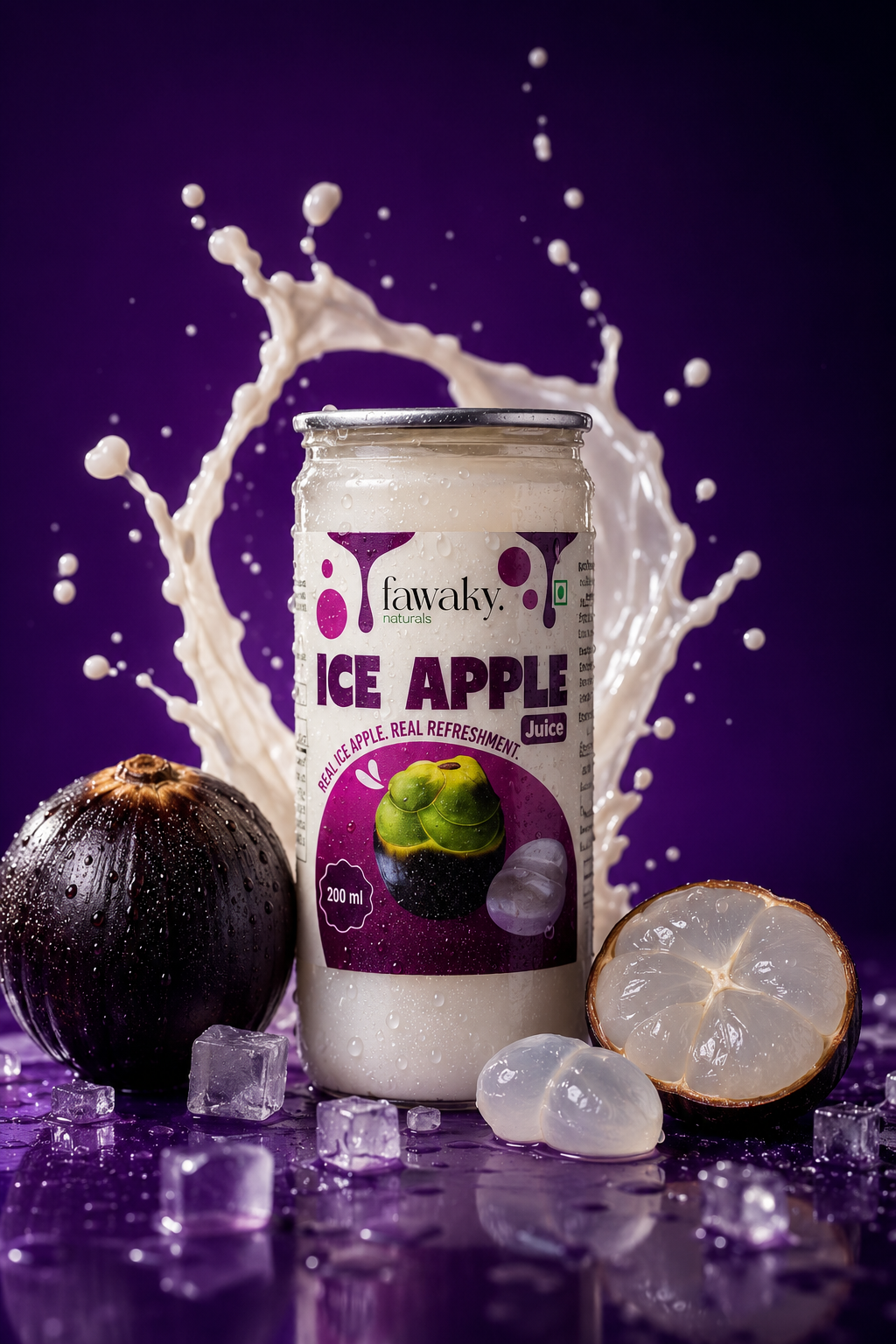 Fawaky can with cream splash
